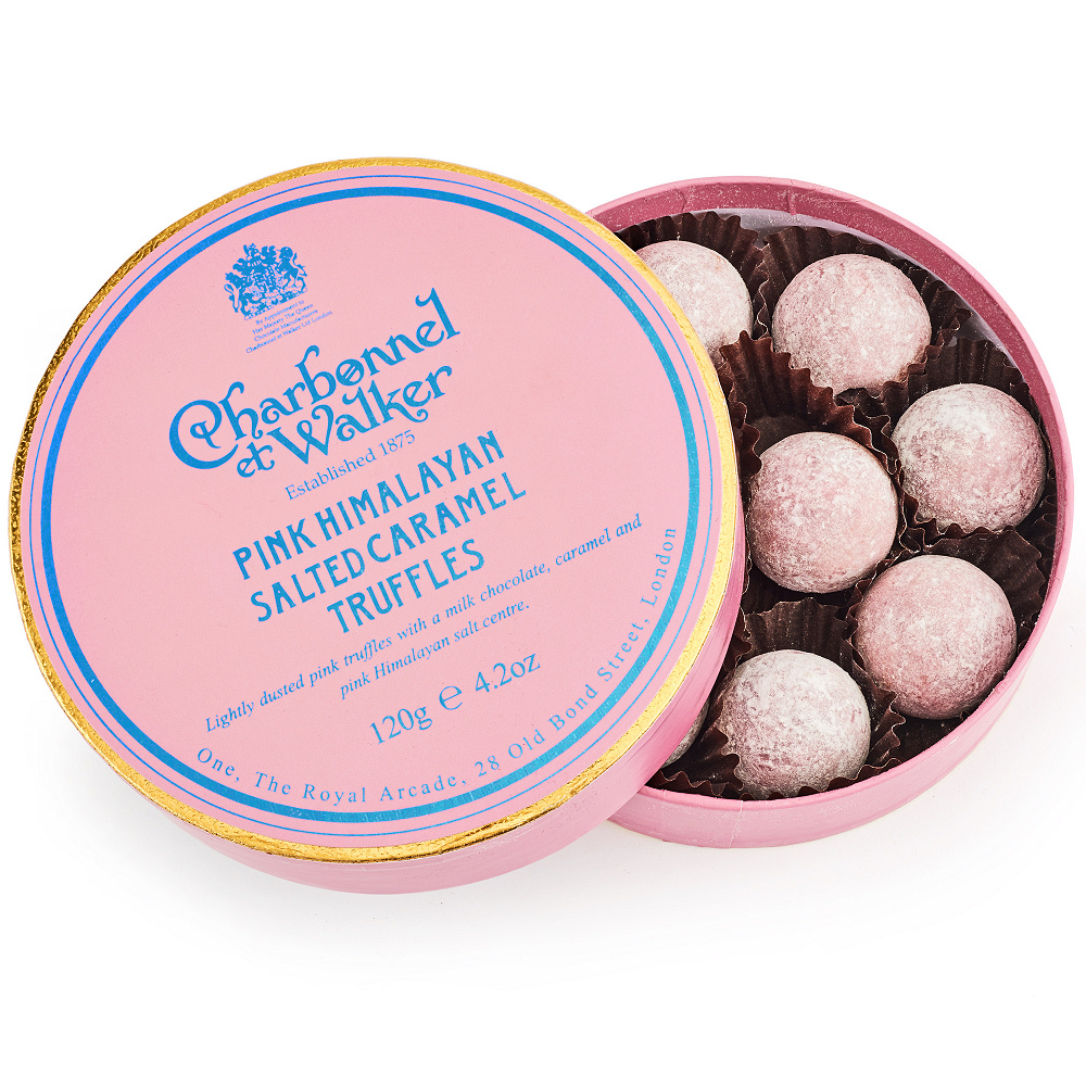 Pink Himalayan Salted Caramel Chocolate Truffles