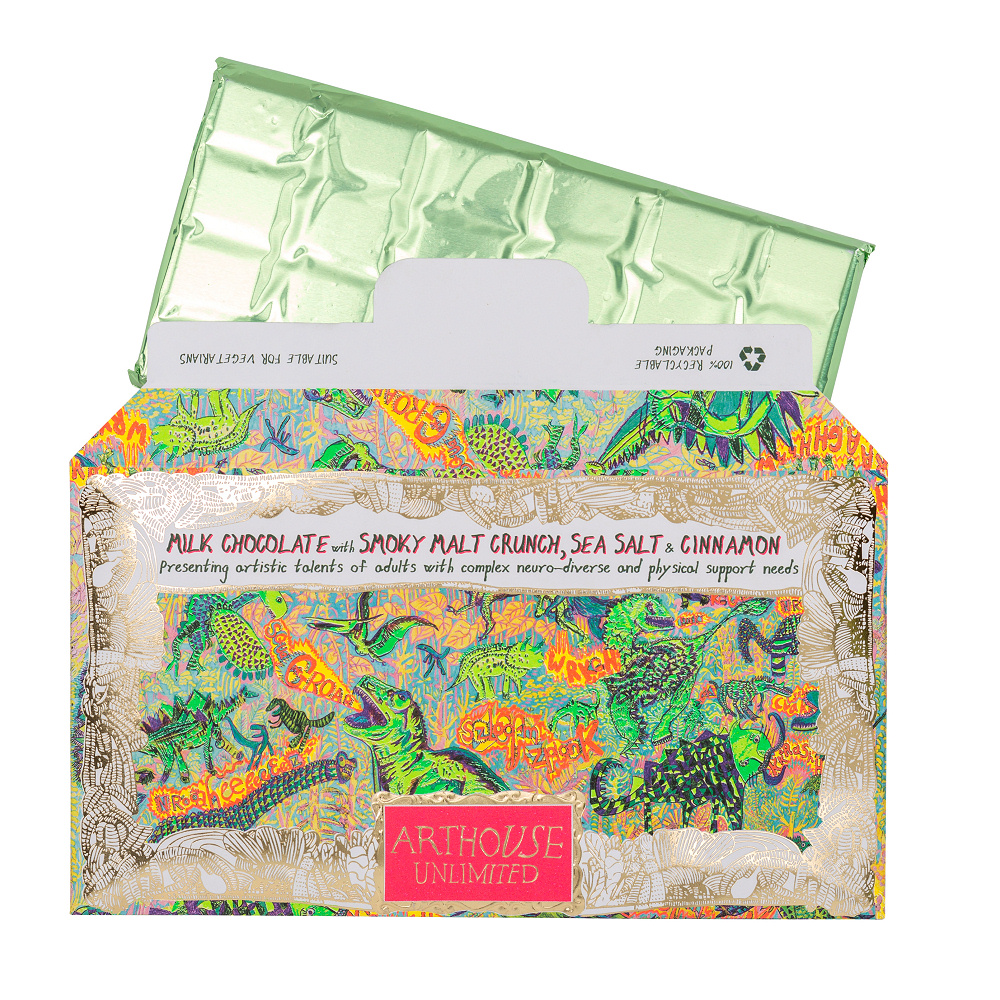 Arthouse Milk Chocolate with Smoky Malt Crunch, Sea Salt & Cinnamon - Image 4