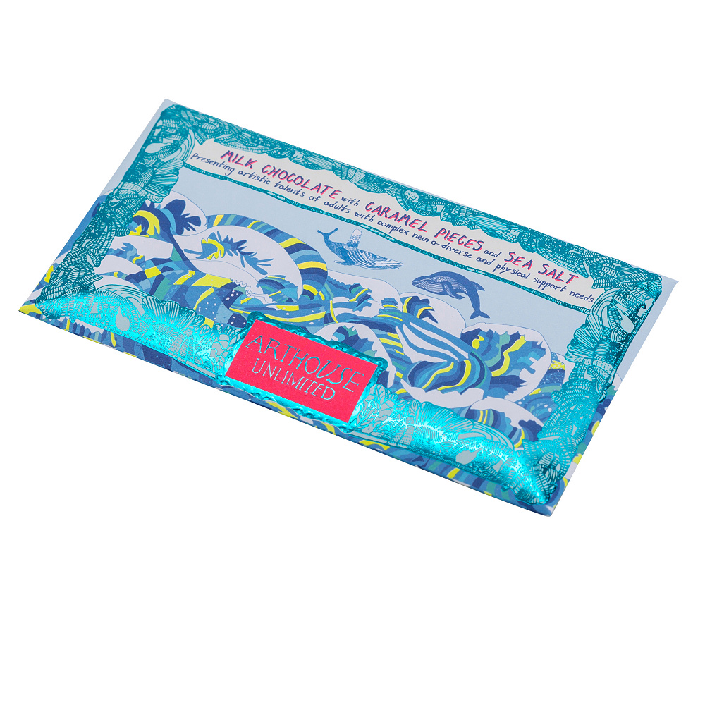 Arthouse Chocolate, Swim with Whales Milk Chocolate with Caramel and Sea Salt - Image 3