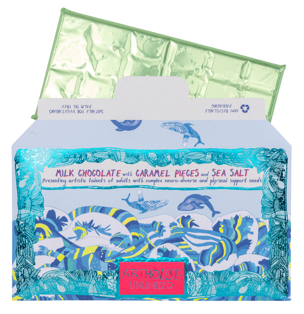 Arthouse Chocolate, Swim with Whales Milk Chocolate with Caramel and Sea Salt - Image 4
