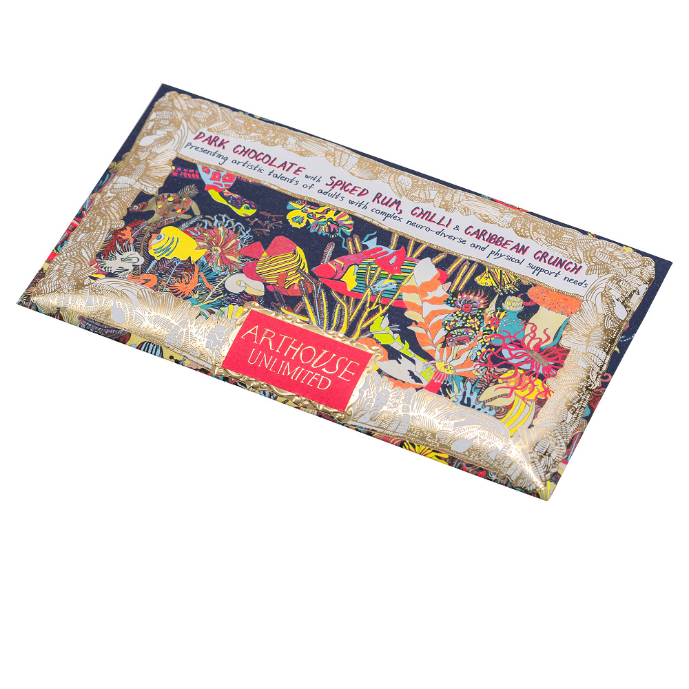 Arthouse Chocolate, Angels of The Deep Dark Chocolate with Spiced Rum, Chilli & Caribbean Crunch - Image 4