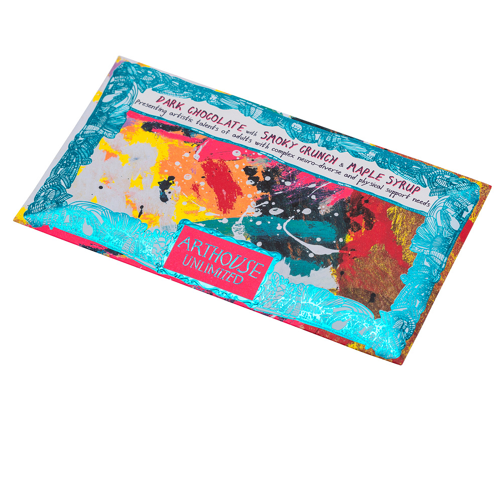 Arthouse Chocolate, Adventurous Dark Chocolate with Smoky Crunch and Maple Syrup - Image 4
