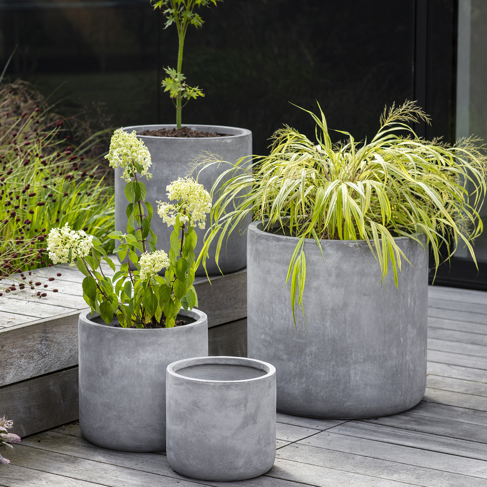 Set of 4 Brockwell Planters - Grey