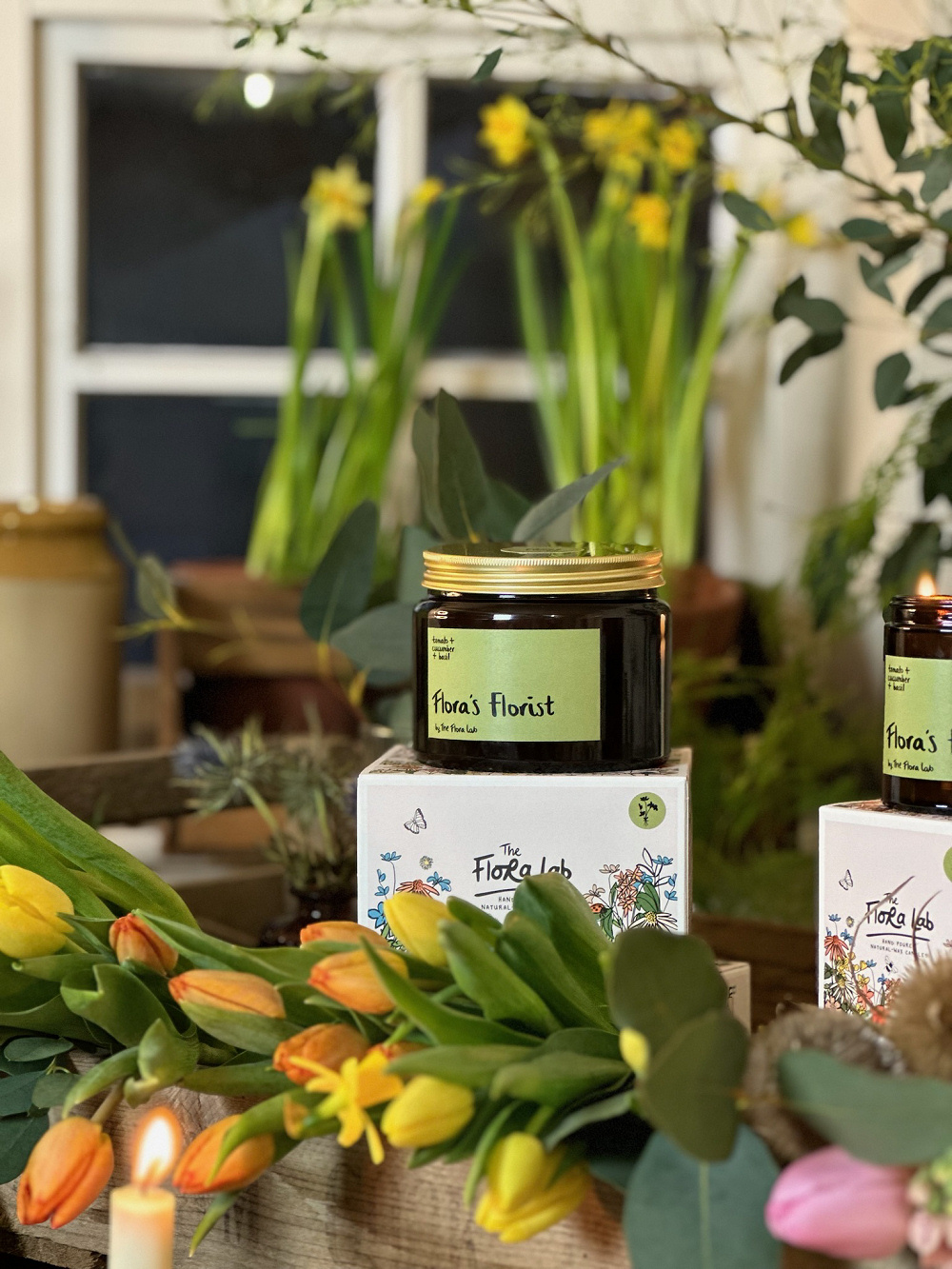 Flora’s Florist, Coconut & Rapeseed Wax Candle. Tomato, Cucumber & Basil - Image 3
