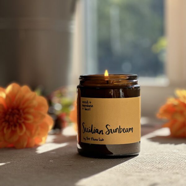 Sicilian Sunbeam Coconut & Rapeseed Wax Candle. Neroli, Mandarin & Basil
