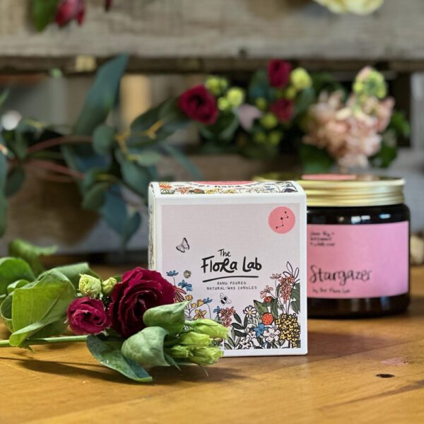 Stargazer Coconut & Rapeseed Wax Candle. Sheer Lily, Bergamot & White Rose