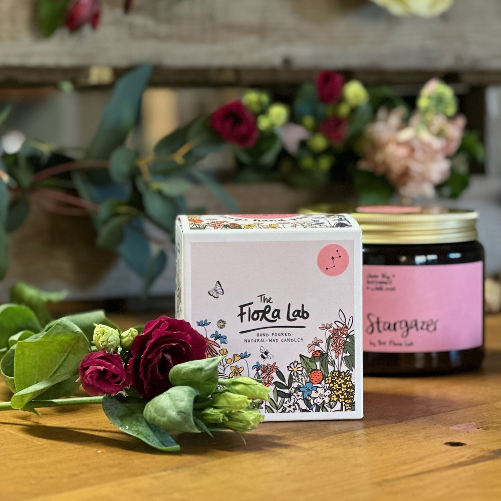 Stargazer Coconut & Rapeseed Wax Candle. Sheer Lily, Bergamot & White Rose