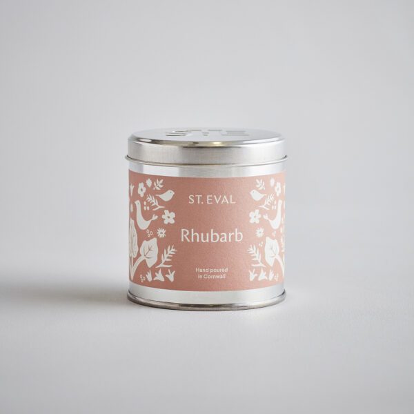 St Eval Rhubarb Tin Candle