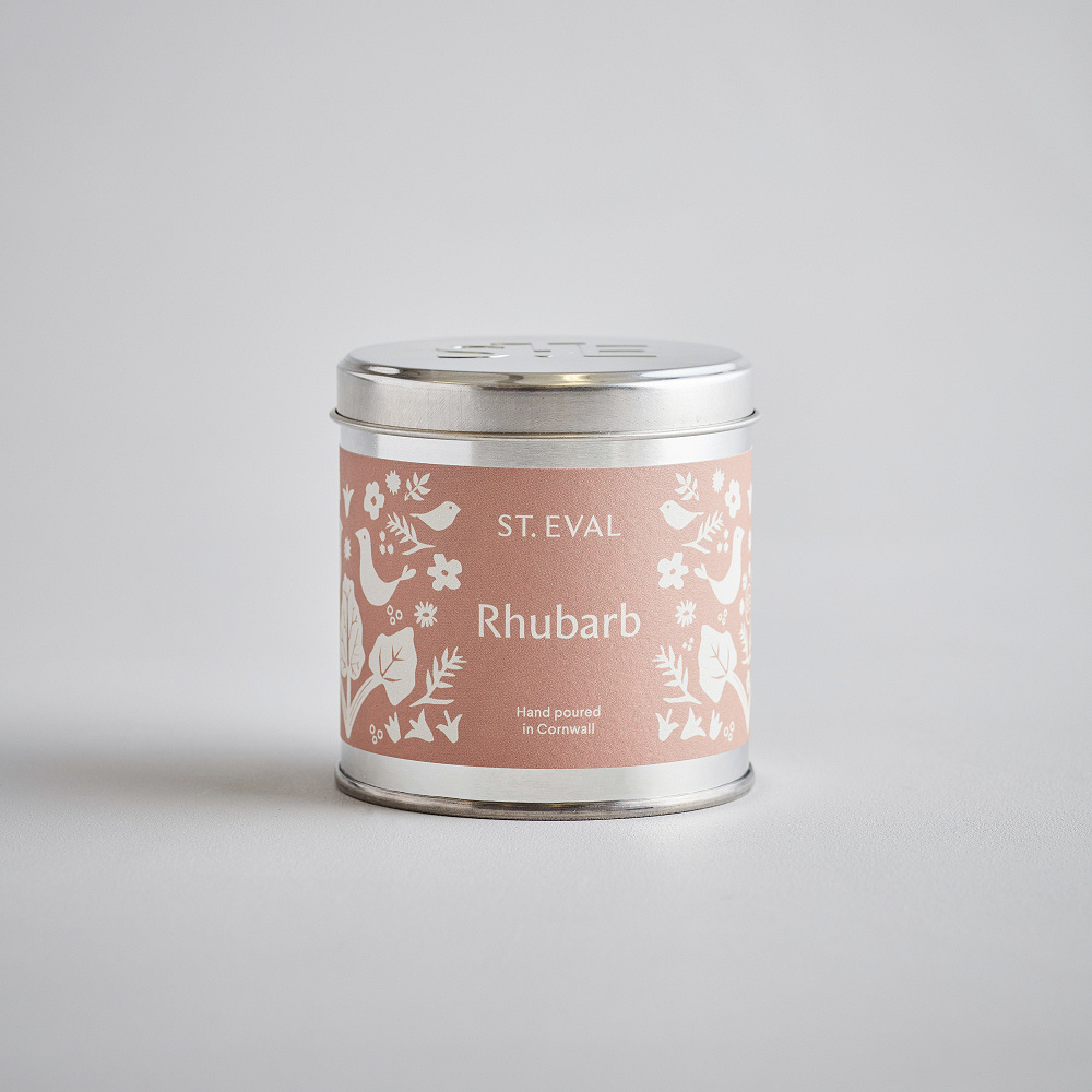 St Eval Rhubarb Tin Candle