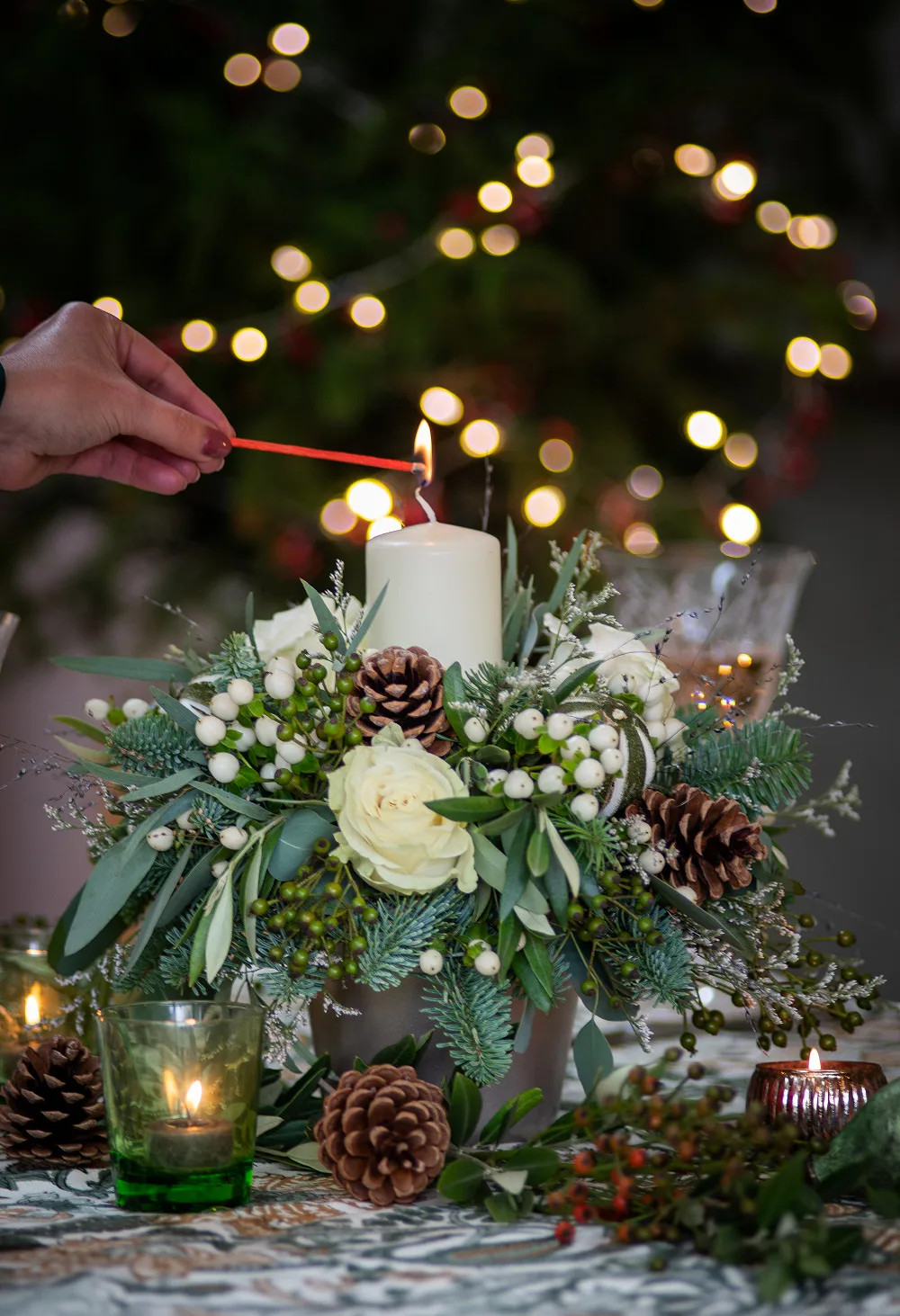 White Christmas Table Decoration