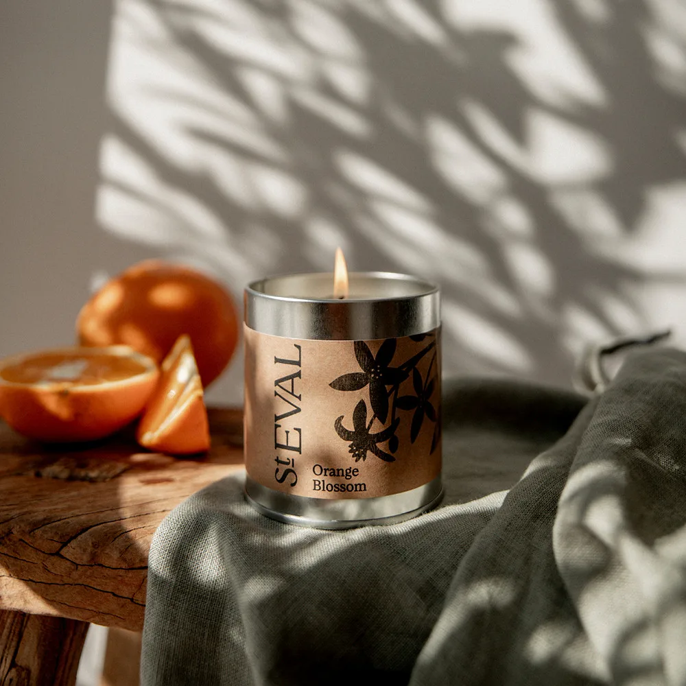St Eval Orange Blossom Tin Candle - Image 2