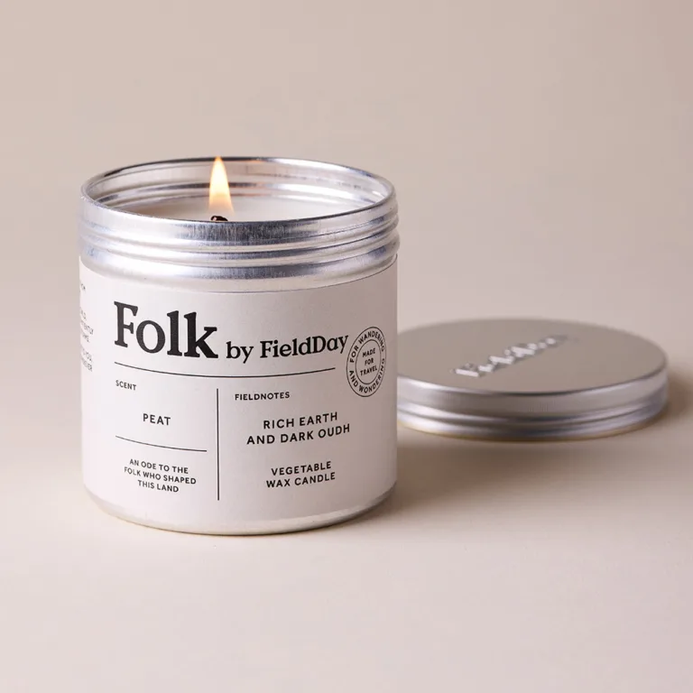 Peat Folk Tin Candle